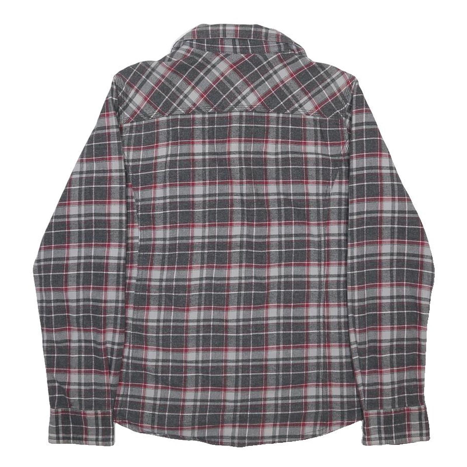 CARHARTT Womens Grey & Red Check Shirt M Button Front Casual Workwear