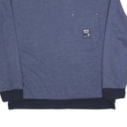 NAUTICA Mens Blue & Navy Crew Neck 2XL Pocket Logo Sweatshirt Cotton Blend