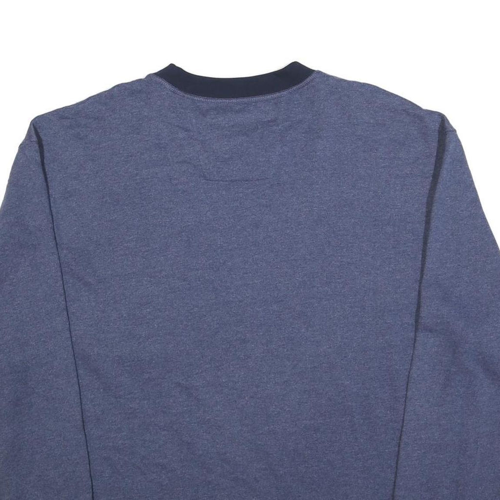 NAUTICA Mens Blue & Navy Crew Neck 2XL Pocket Logo Sweatshirt Cotton Blend