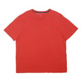 TOMMY HILFIGER Mens Red Cotton Blend T-Shirt XL Short Sleeve Crew Neck Pocket