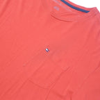 TOMMY HILFIGER Mens Red Cotton Blend T-Shirt XL Short Sleeve Crew Neck Pocket
