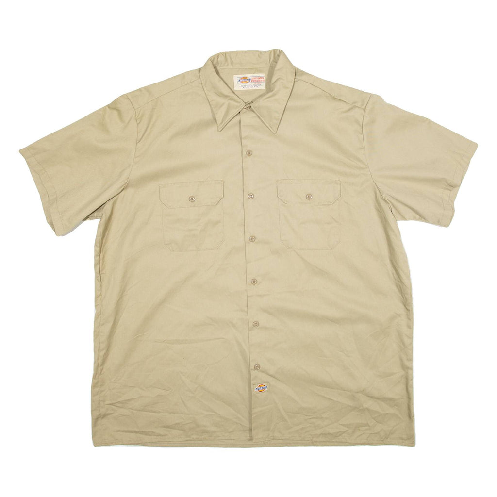 DICKIES Mens Worker Shirt Brown 2XL