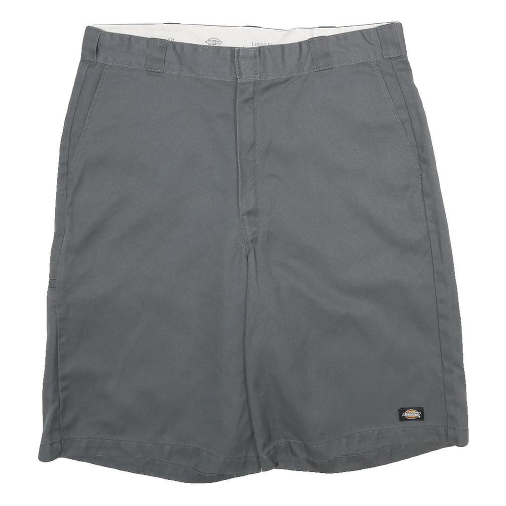 DICKIES Mens Grey Casual Shorts L W36 Workwear Durable Polyester Blend