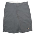 DICKIES Mens Grey Casual Shorts L W36 Workwear Durable Polyester Blend
