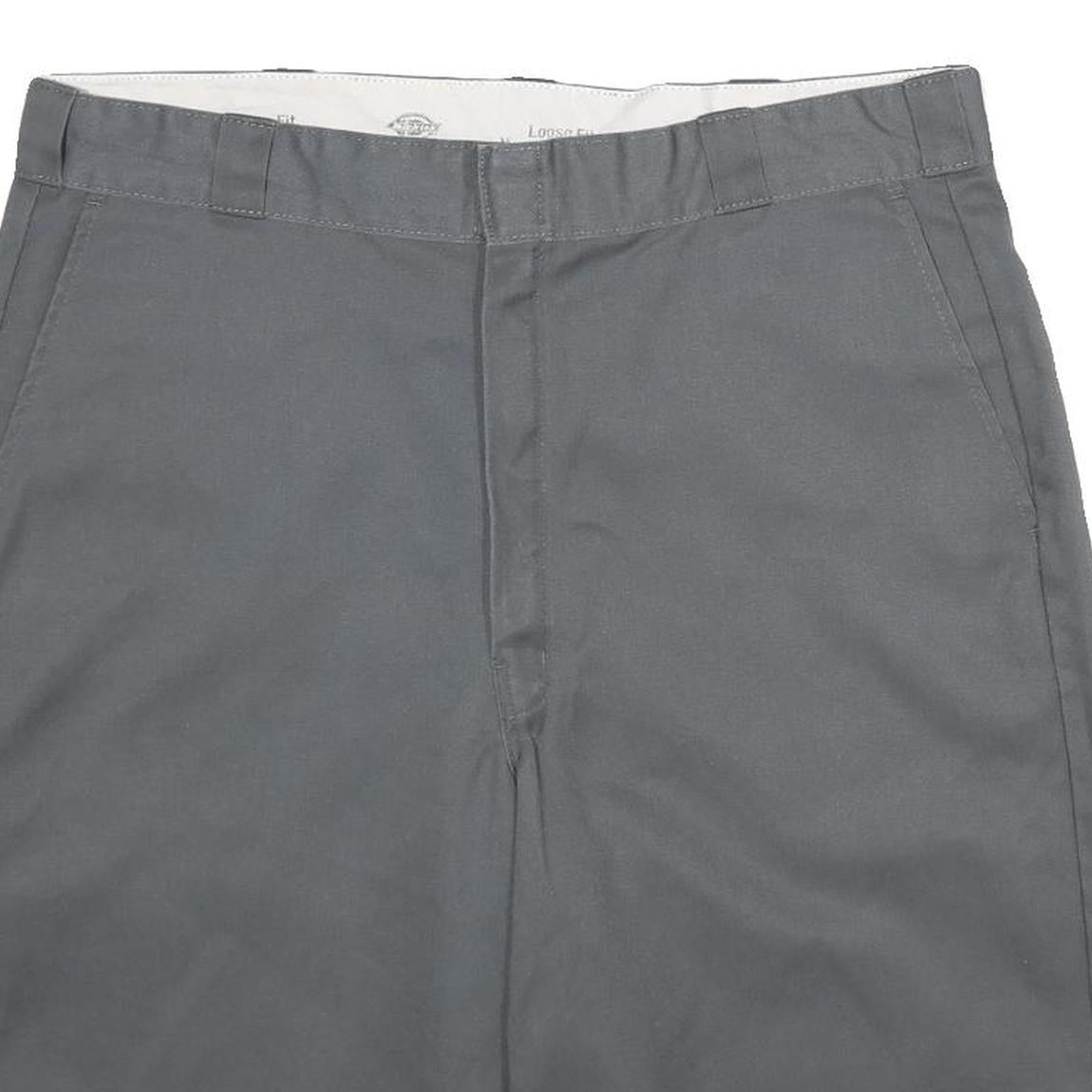 DICKIES Mens Grey Casual Shorts L W36 Workwear Durable Polyester Blend