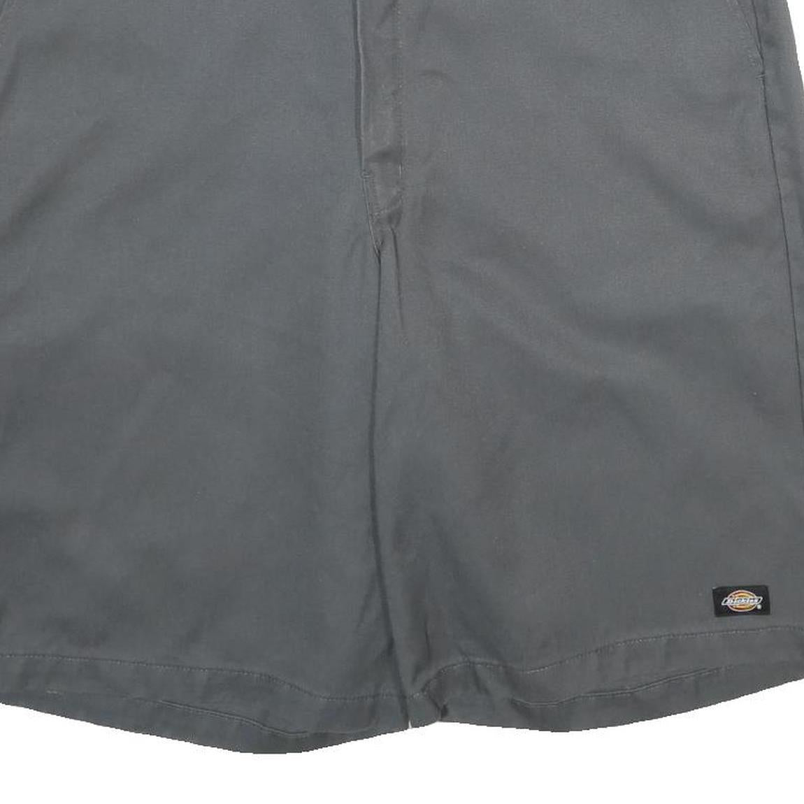 DICKIES Mens Grey Casual Shorts L W36 Workwear Durable Polyester Blend