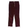 LEVI'S Womens Cotton Blend Red Slim Straight Trousers W26 L26 Button Closure
