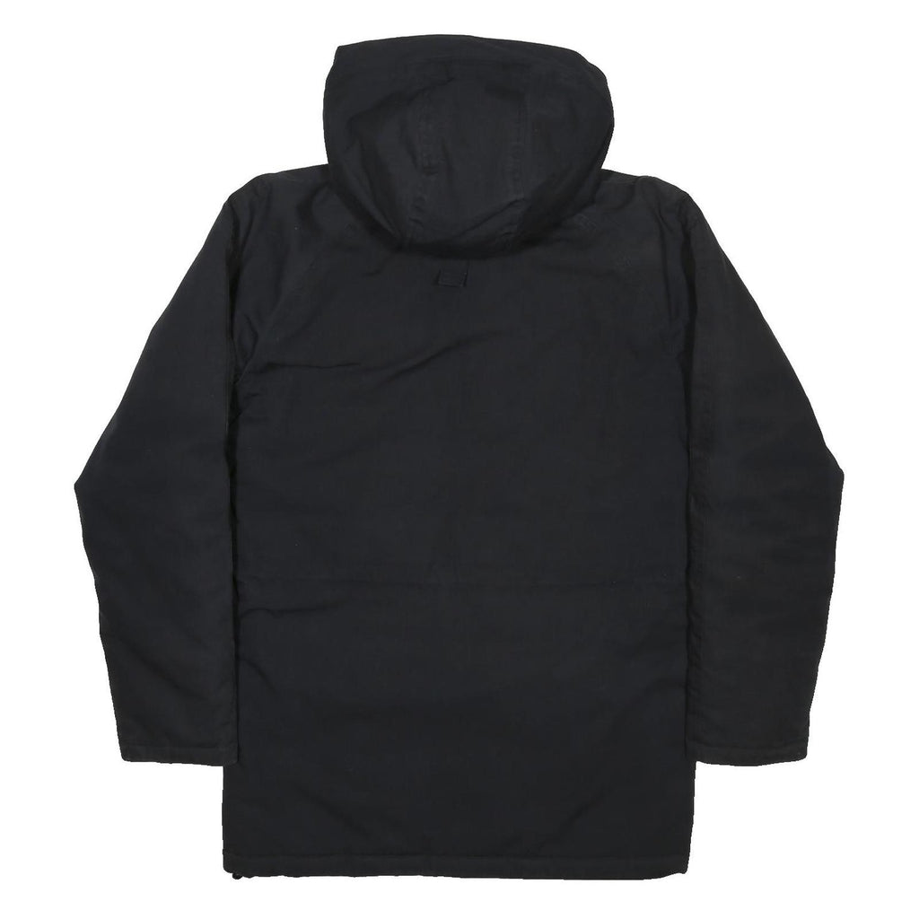 CARHARTT WIP Womens Black Outdoor Jacket S Polyester Blend Plain Hooded Zip