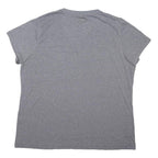 UNDER ARMOUR Womens Grey V-Neck Cotton Blend T-Shirt XL Casual Wear