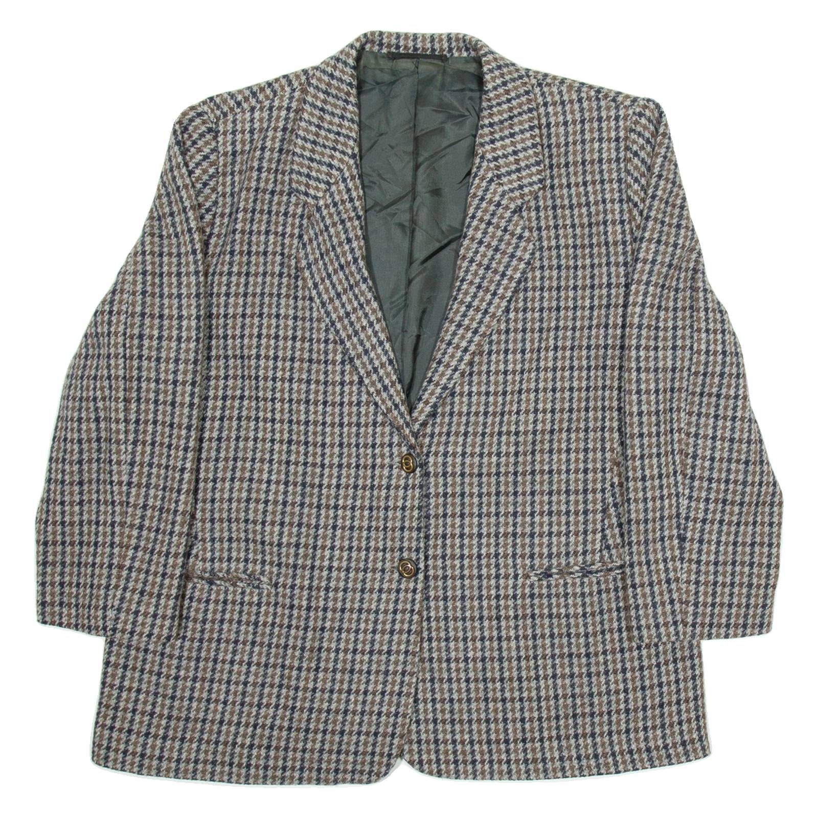 Mens Blazer Jacket Grey Check M