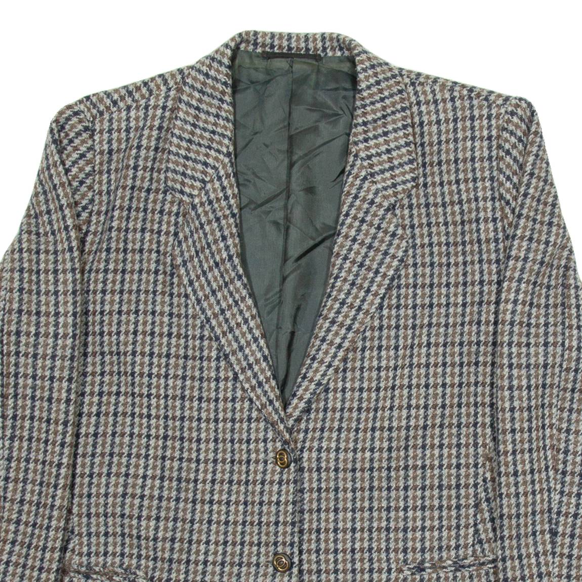 Mens Blazer Jacket Grey Check M