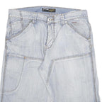 SMOG Mens Shorts Blue Casual L W34 Cotton Blend Classic Fit Denim Style