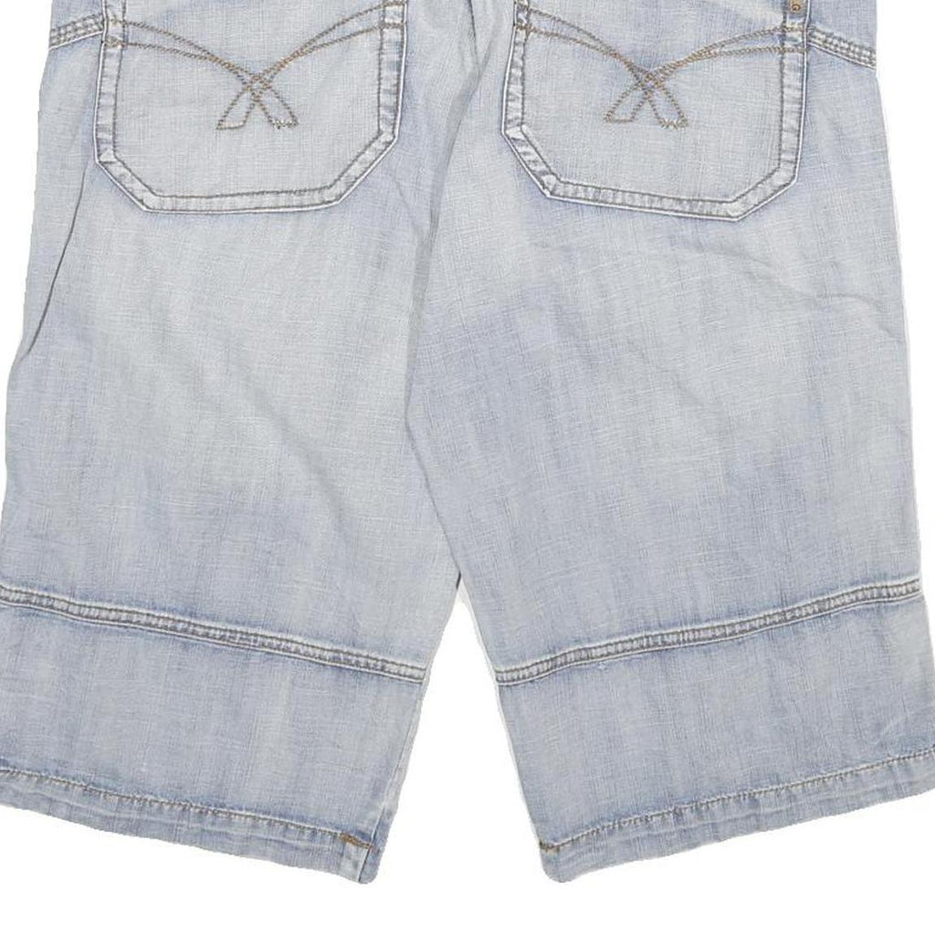 SMOG Mens Shorts Blue Casual L W34 Cotton Blend Classic Fit Denim Style