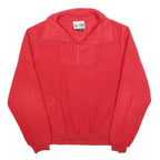 VAQO Womens Red Plain Pullover Jumper V-Neck Polyester L Lightweight Warm