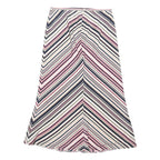 COUNTRY CASUALS Womens Pink & Black Striped Midi Skirt Polyester UK 10 Flared
