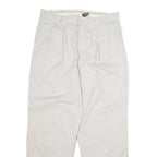 CALVIN KLEIN Mens Cotton White Regular Straight Trousers W34 L32 Classic Comfort