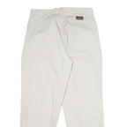 CALVIN KLEIN Mens Cotton White Regular Straight Trousers W34 L32 Classic Comfort
