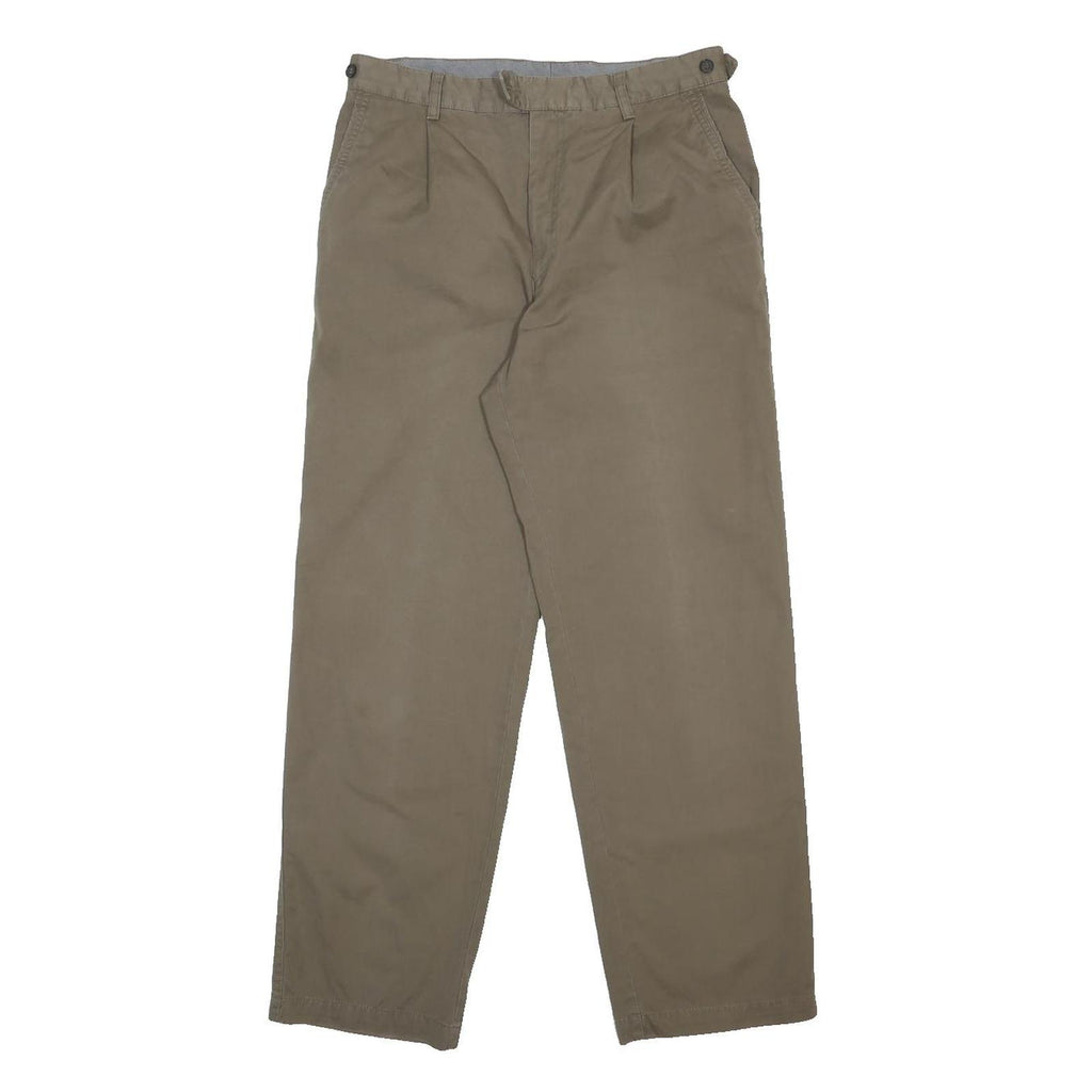 JOHN LEWIS Mens Regular Fit Beige Cotton Trousers W31 L29 Classic Zip Casual