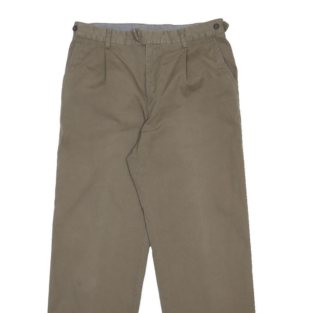 JOHN LEWIS Mens Regular Fit Beige Cotton Trousers W31 L29 Classic Zip Casual