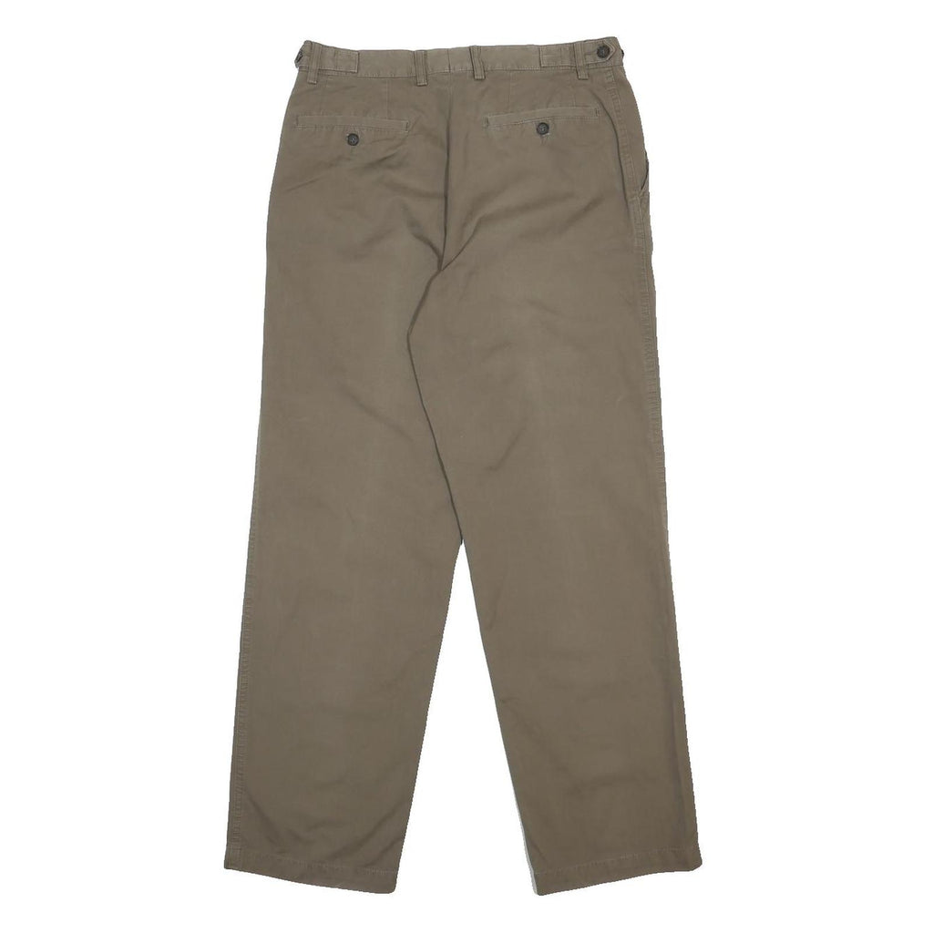 JOHN LEWIS Mens Regular Fit Beige Cotton Trousers W31 L29 Classic Zip Casual
