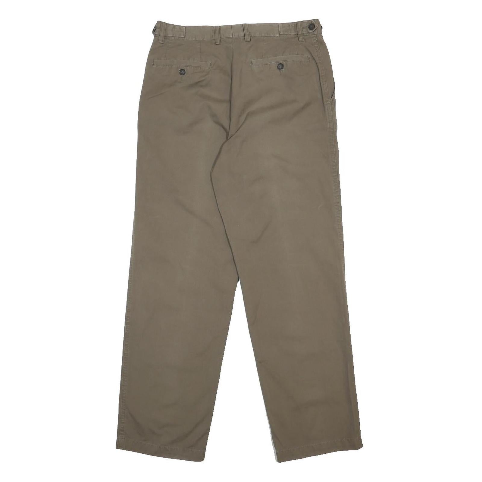 JOHN LEWIS Mens Regular Fit Beige Cotton Trousers W31 L29 Classic Zip Casual