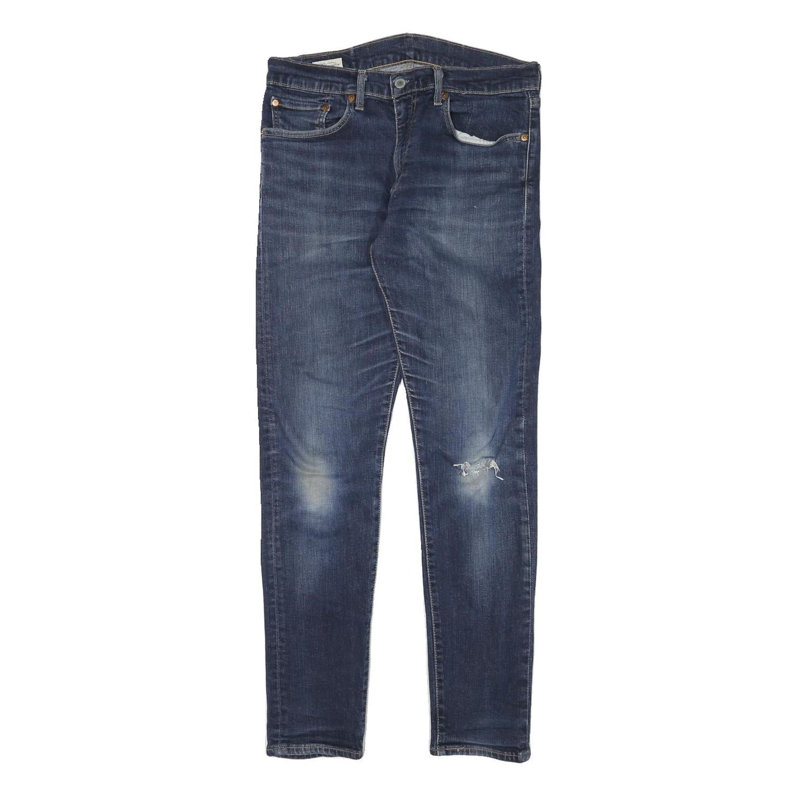 LEVI'S 512 Mens Jeans Blue Slim Skinny Denim Medium W32 L30 Stretch Zip