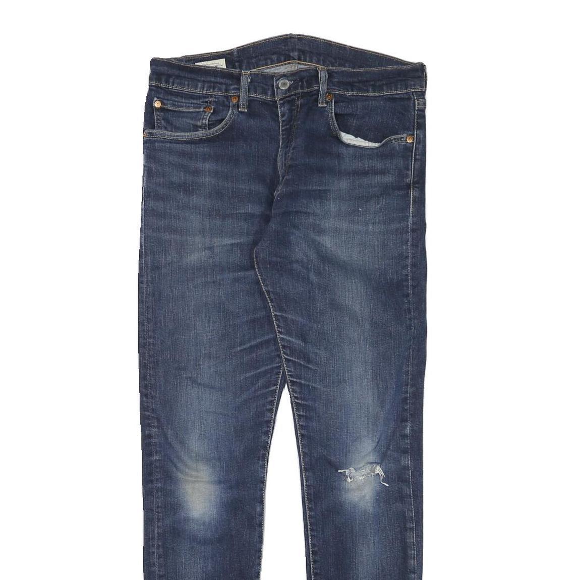 LEVI'S 512 Mens Jeans Blue Slim Skinny Denim Medium W32 L30 Stretch Zip