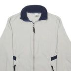 THE NORTH FACE Womens White & Navy Jacket M Polyester Zip Plain Casual Outdoor