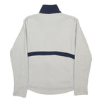 THE NORTH FACE Womens White & Navy Jacket M Polyester Zip Plain Casual Outdoor