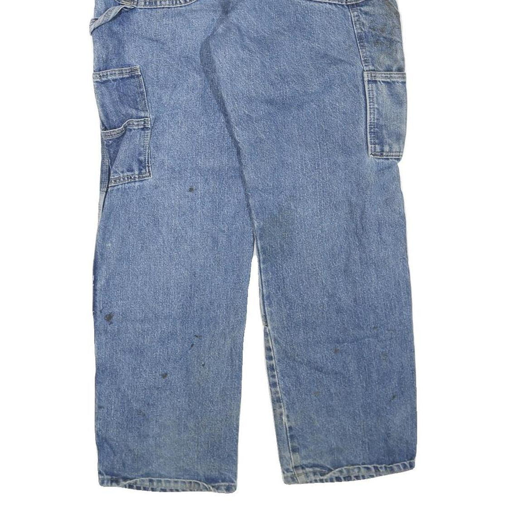 DICKIES Mens Regular Fit Blue Denim Jeans W36 L30 Workwear Zip Closure