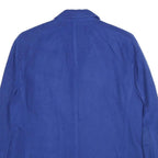 LIZ WEAR Womens Blue Wool Blend Jacket UK 16 Classic Button Closure Formal