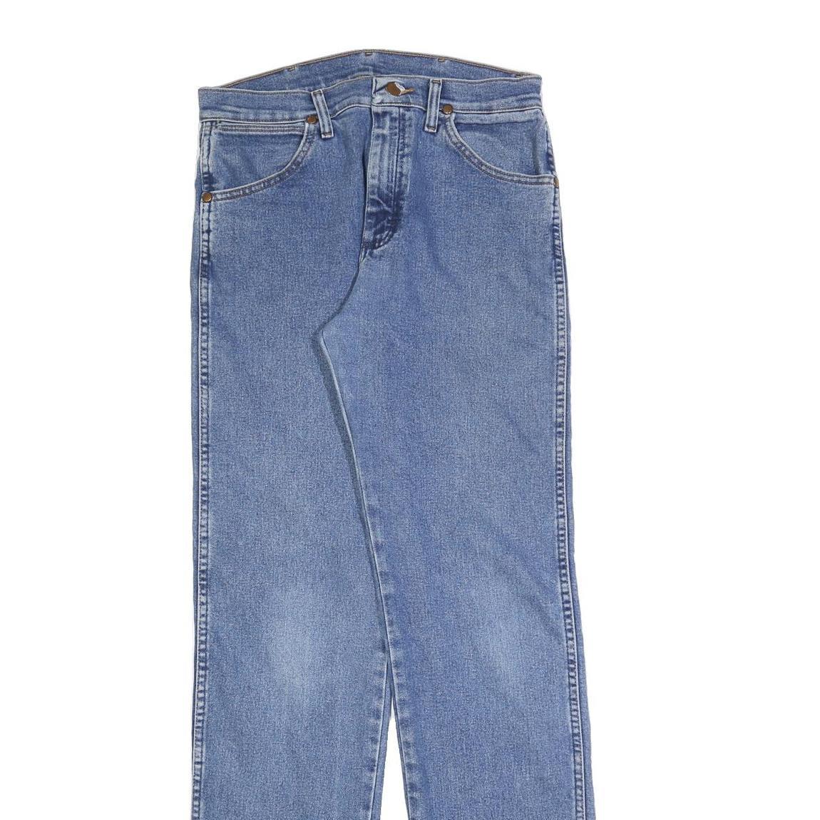 WRANGLER Mens Jeans Blue Regular Straight Denim Medium W30 L34 Classic Zip