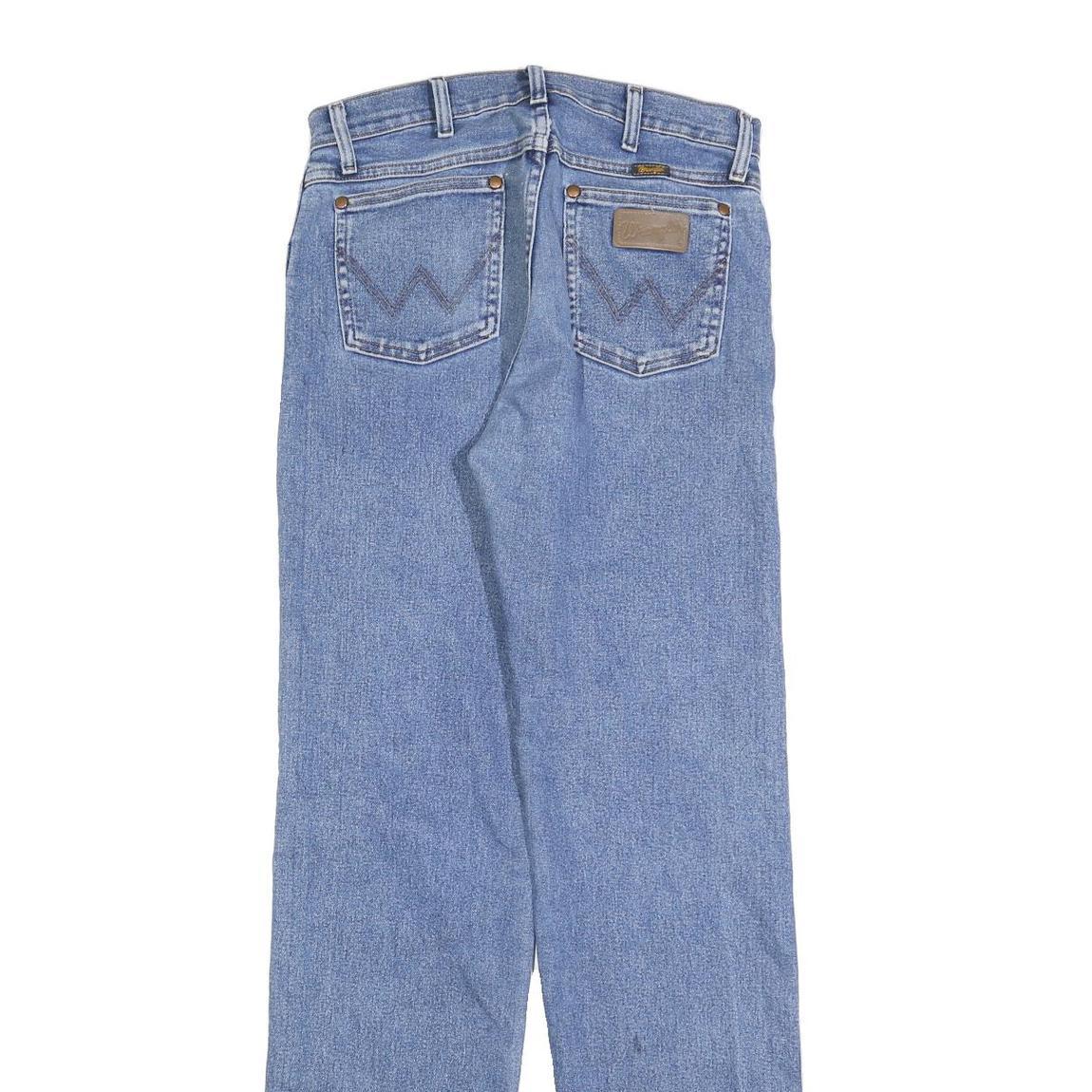 WRANGLER Mens Jeans Blue Regular Straight Denim Medium W30 L34 Classic Zip