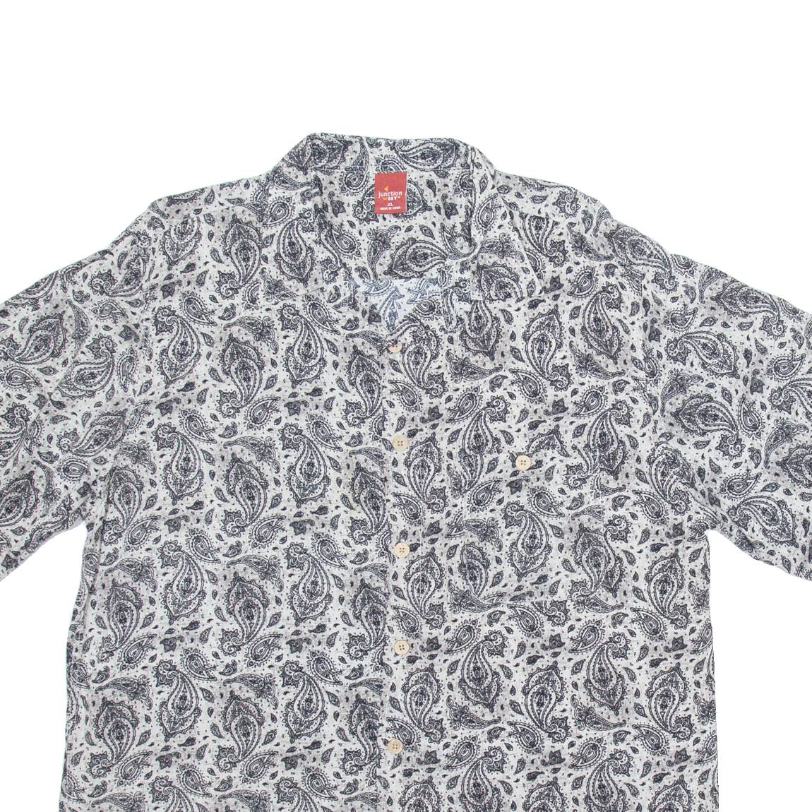 JUNCTION WEST Mens Shirt Black Paisley XL