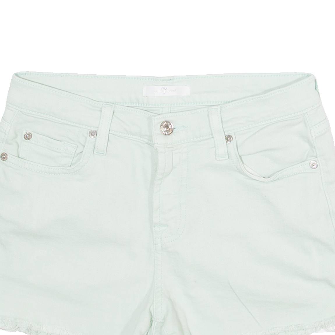 Womens Denim Shorts Green S W28
