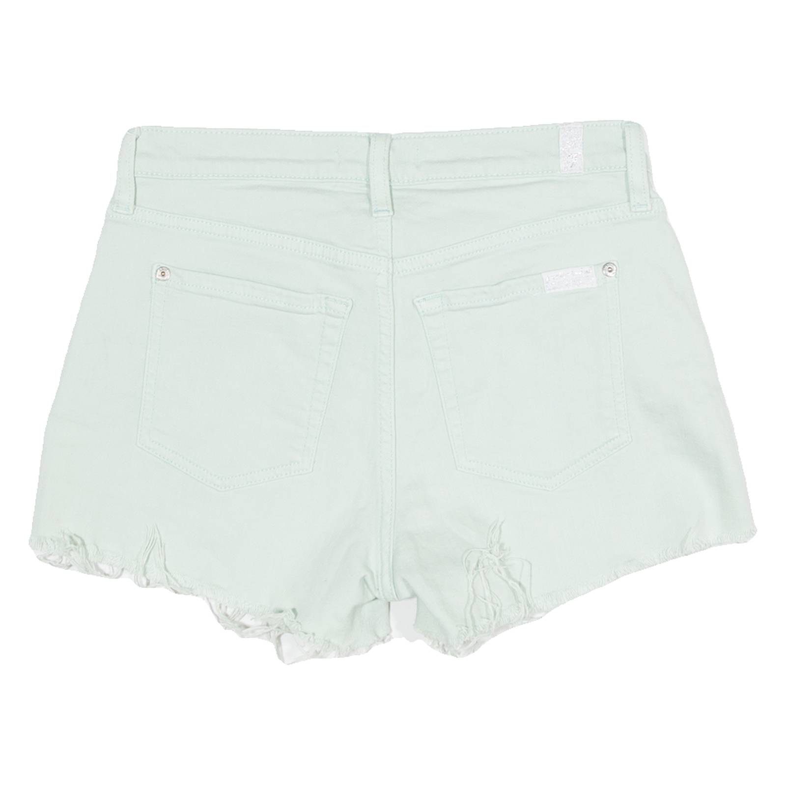Womens Denim Shorts Green S W28