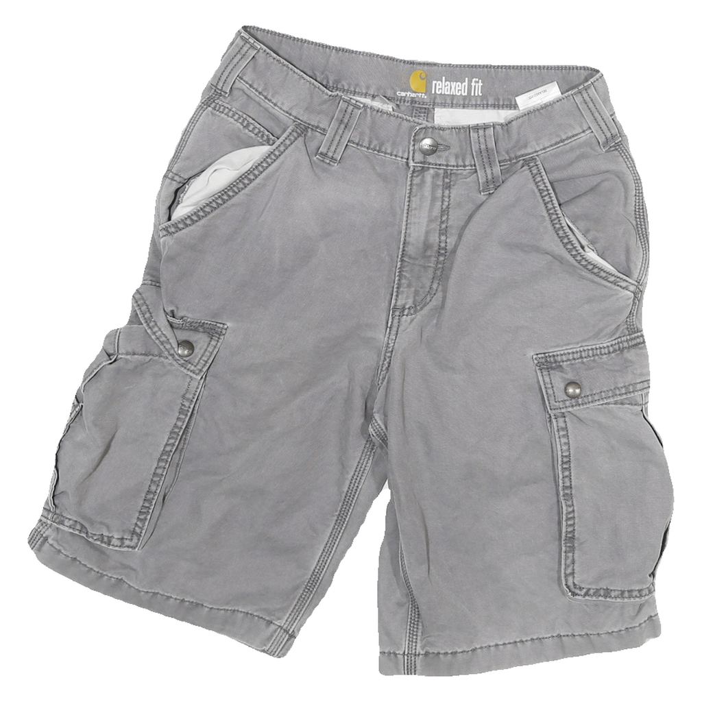 CARHARTT Mens Shorts Grey Relaxed Fit Cargo M W26 Durable Cotton Blend