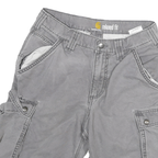 CARHARTT Mens Shorts Grey Relaxed Fit Cargo M W26 Durable Cotton Blend