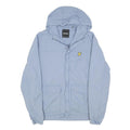 LYLE & SCOTT Mens Blue Zip Hooded Lightweight Jacket S Polyester Blend Plain
