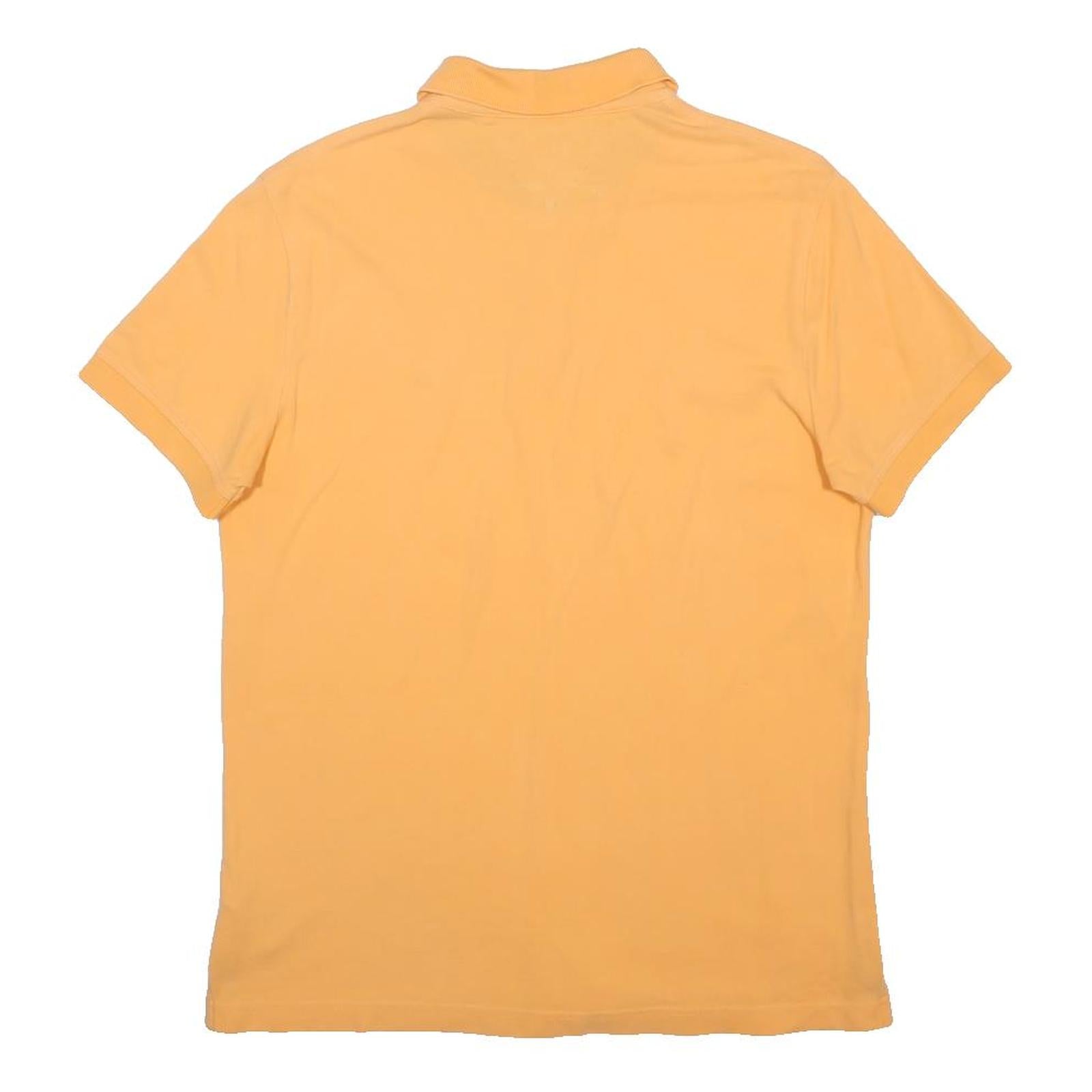 TOMMY HILFIGER Mens Yellow Short Sleeve Polo Shirt M Cotton Classic Fit