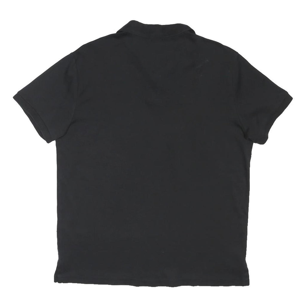 POLO RALPH LAUREN Mens Black Cotton Blend Short Sleeve Plain L Polo Shirt