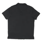 POLO RALPH LAUREN Mens Black Cotton Blend Short Sleeve Plain L Polo Shirt