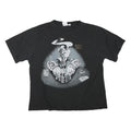 Mens Black Graphic T-Shirt XL Short Sleeve Crew Neck Cotton Blend Casual Wear