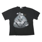 Mens Black Graphic T-Shirt XL Short Sleeve Crew Neck Cotton Blend Casual Wear