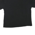 Mens Black Graphic T-Shirt XL Short Sleeve Crew Neck Cotton Blend Casual Wear