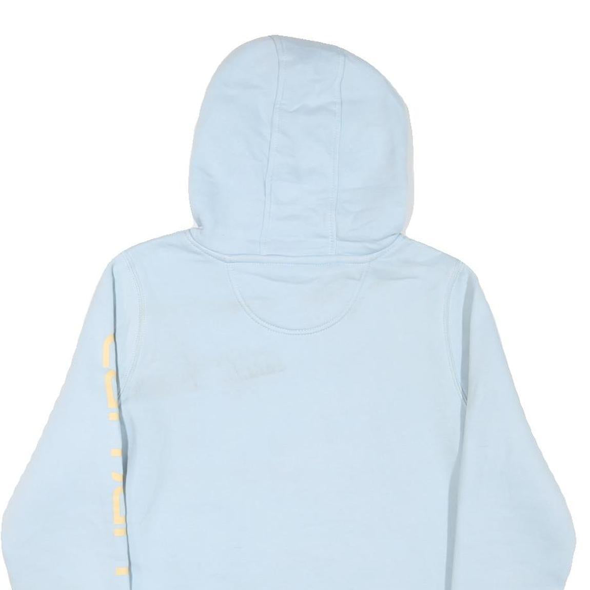 CARHARTT Womens Blue Hoodie S Lightweight Pullover Cotton Blend