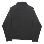 REEBOK Mens Black & White Track Jacket M Cotton Blend Zip Sportswear Activewear