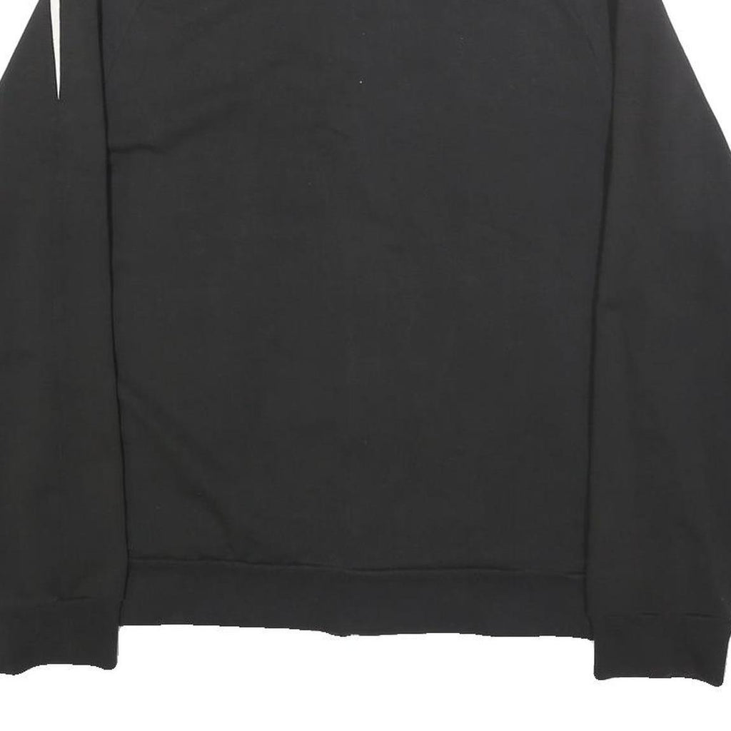 REEBOK Mens Black & White Track Jacket M Cotton Blend Zip Sportswear Activewear