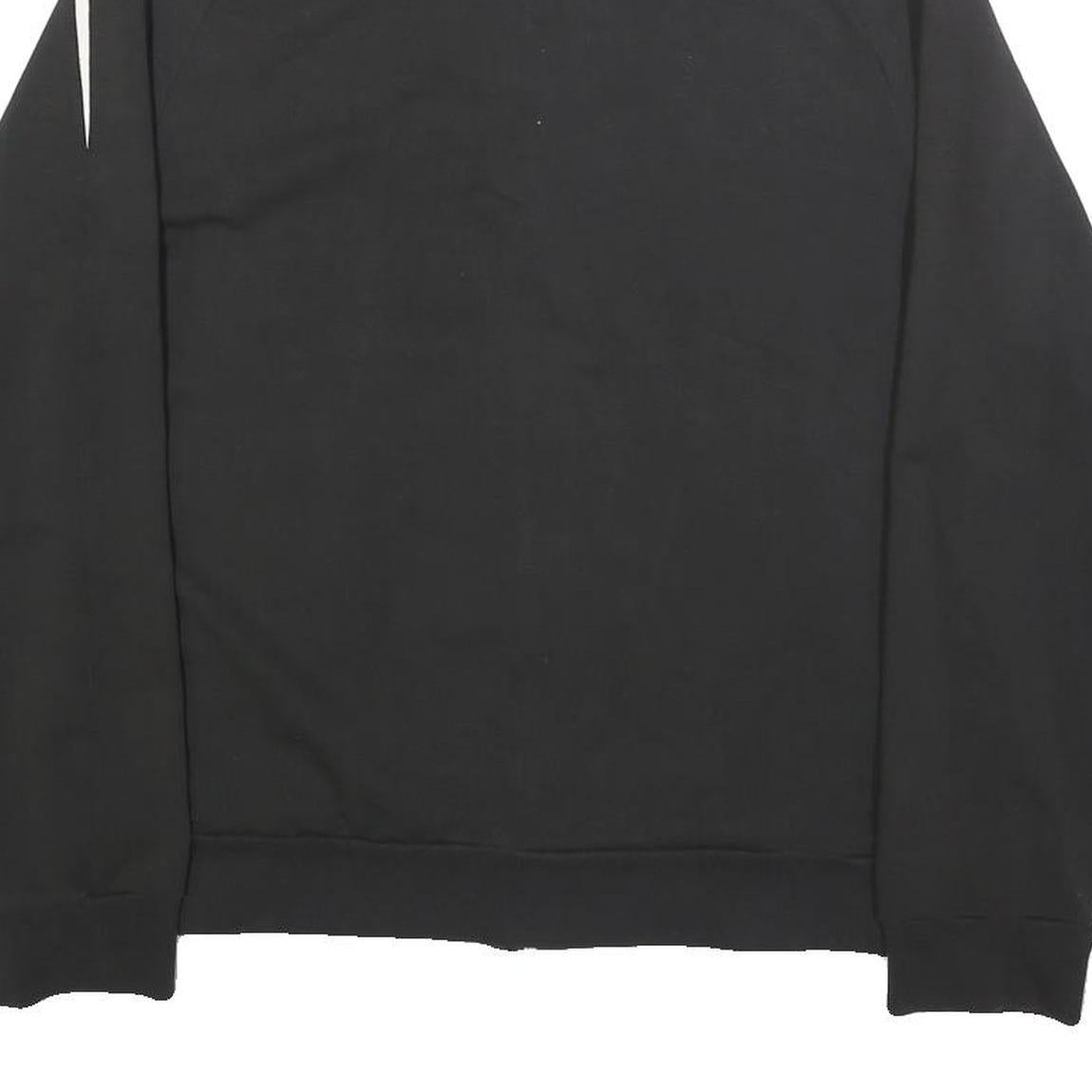 REEBOK Mens Black & White Track Jacket M Cotton Blend Zip Sportswear Activewear