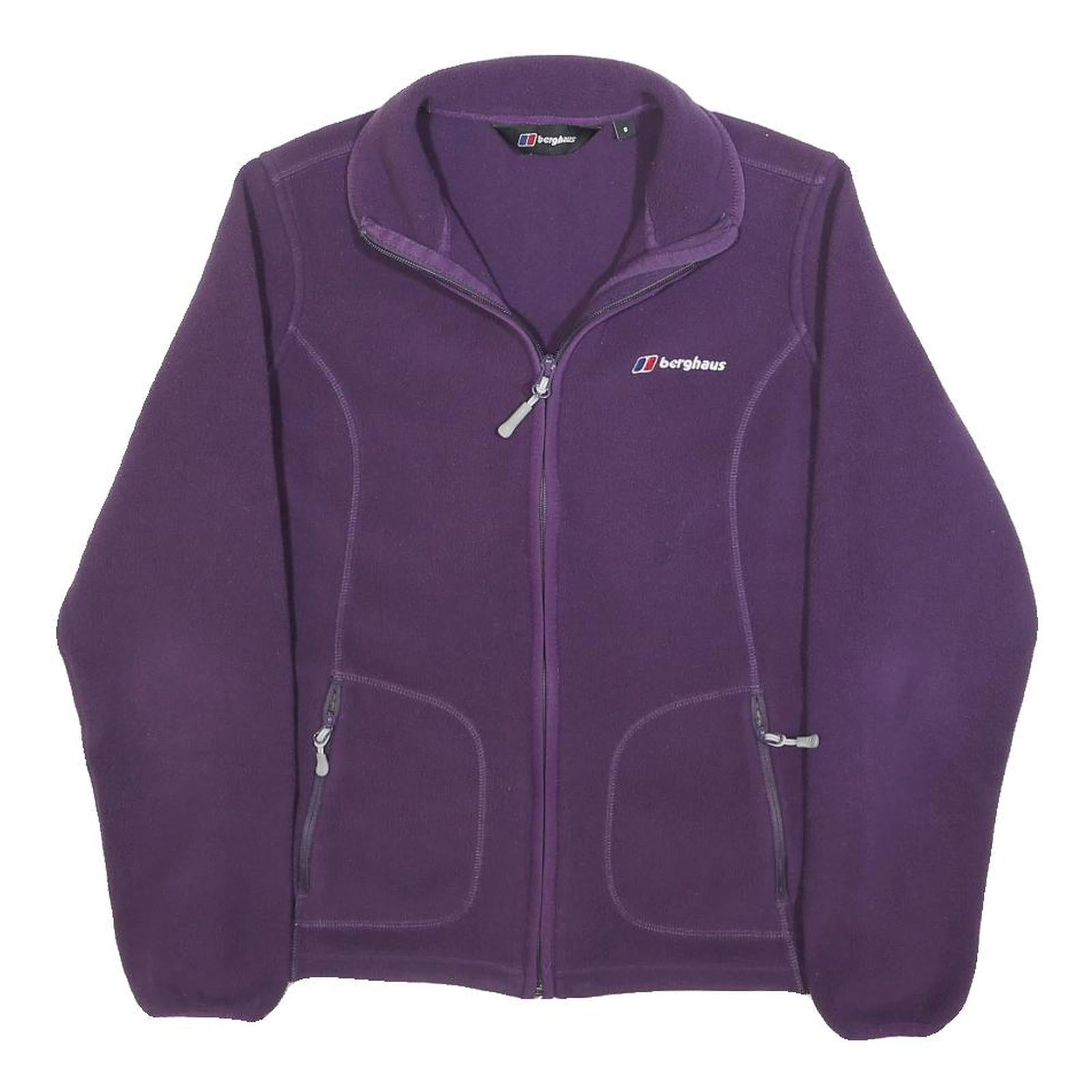 BERGHAUS Womens Purple Jacket S Polyester Fleece Zip Outdoor Casual Activewear